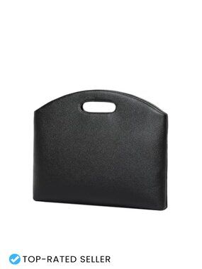 14 Inch PU Leather Laptop Briefcase for Women Slim Envelope Tote
